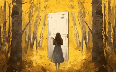 Una puerta en el bosque